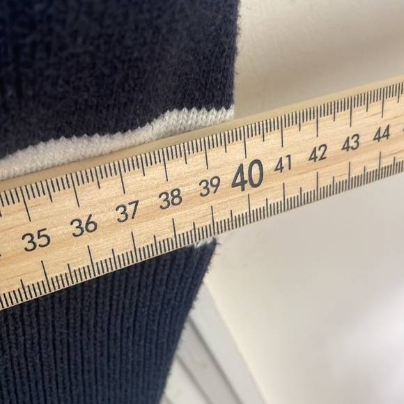 Lacoste - Oversize Sweater or Sweater Dress - Striped Blue./ White - 38 - Picture 11 of 11